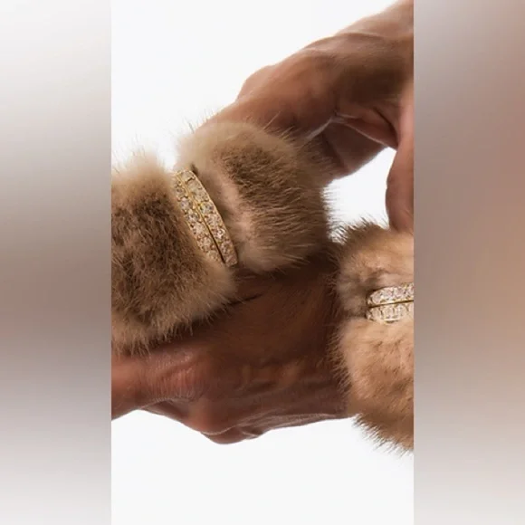 Donna Lawson Designs Mink Cuffs-Medium Color - Picture 5 of 6